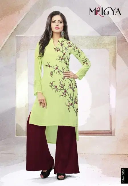 Panache By Mrigya Georgette Embroidery Best Kurtis Wholesale Shop In Surat